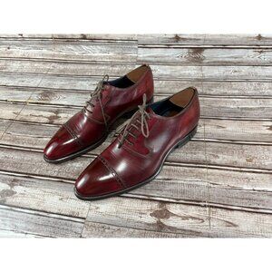Stefano Branchini Oxford Dress Shoes size 7 color red bordeaux